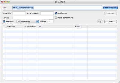 CocoaWget Screenshot